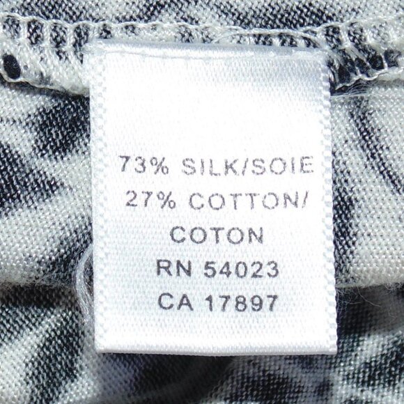 BANANA REPUBLIC Dress, S, Black/White Floral, Short sleeves, Career, v-neck - Picture 10 of 12